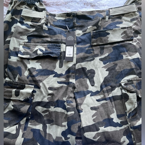 Cadet Kim Oversized Camo Pants-Navy/Combo - Picture 4 of 7